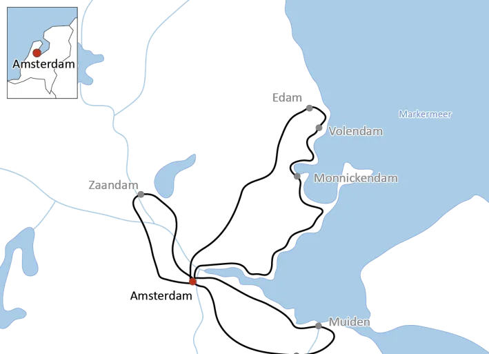 Stern-Radtour rund um Amsterdam