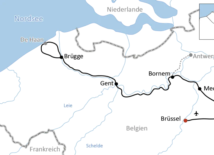 Radtour von Brüssel nach Brügge