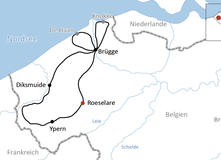 Radurlaub in Flandern