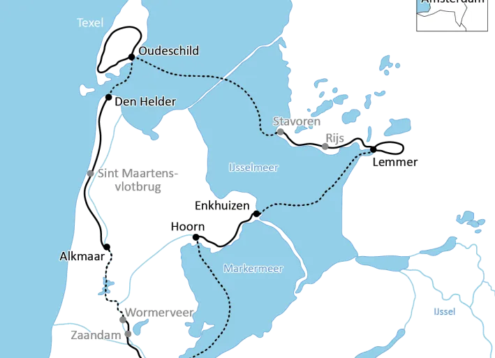 Rad und Schiff auf dem IJsselmeer