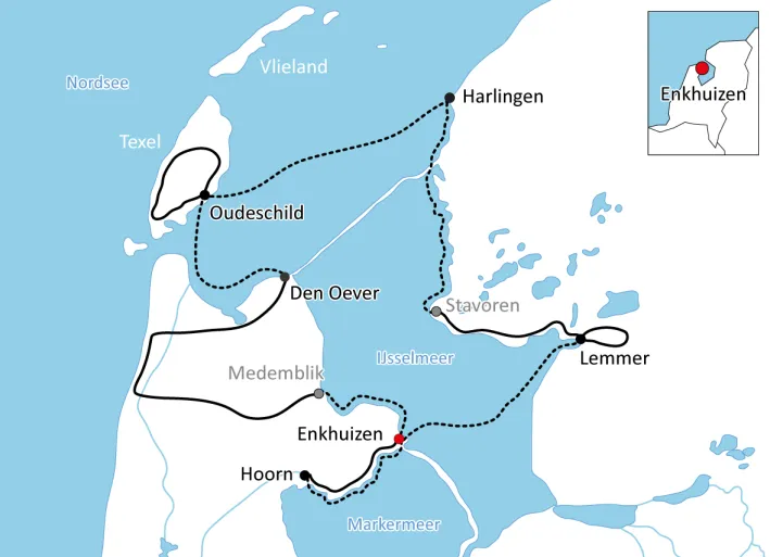 Rad und Schiff auf dem IJsselmeer