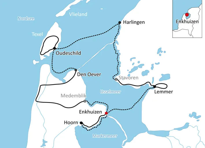 Rad und Schiff auf dem IJsselmeer