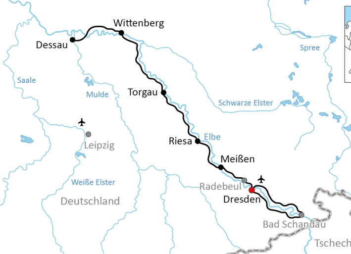 Elbe-Radtour von Dresden nach Dessau
