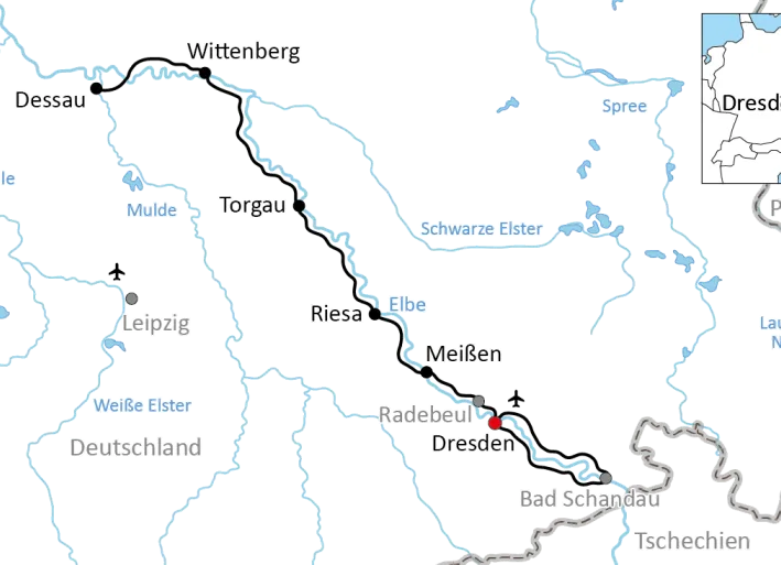 Elbe-Radtour von Dresden nach Dessau