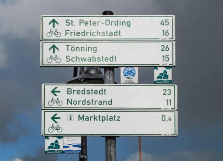 Nordsee-Radweg, Wegweiser
