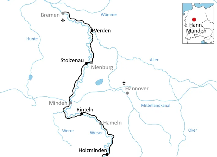Radtour an der Weser für Sportliche
