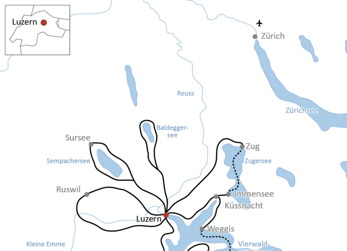 Stern-Radtour ab Luzern am Vierwaldstättersee