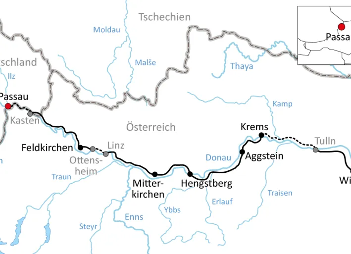 Karte zum Radurlaub auf dem Bauernhof