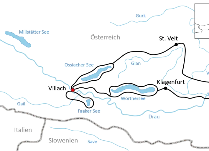 Radtour rund um die Kärntner Seen