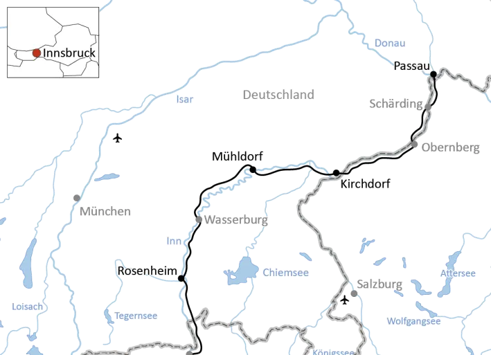 Radtour am Inn für Sportliche