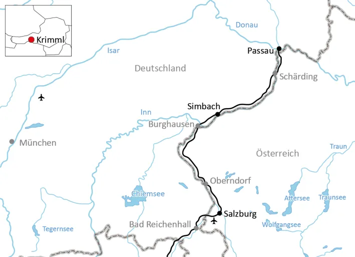 Radtour von Krimml nach Passau für Sportliche