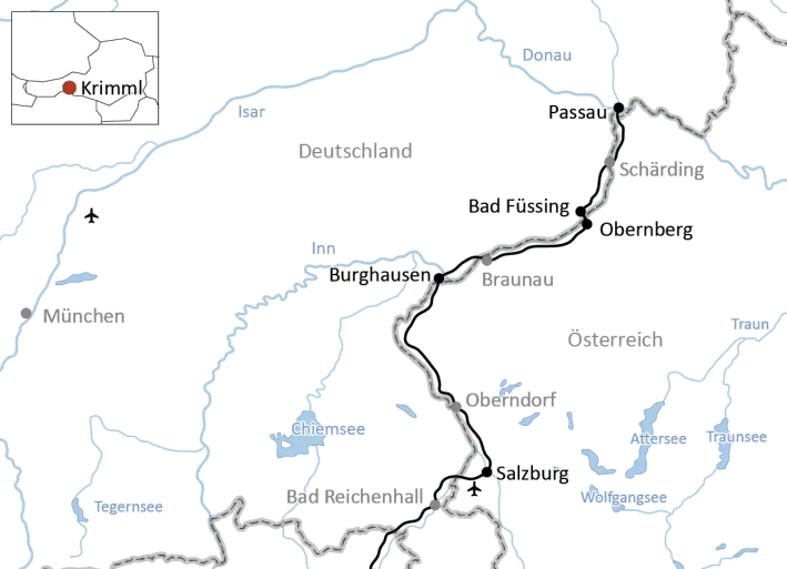 Radtour von den Hohen Tauern nach Passau