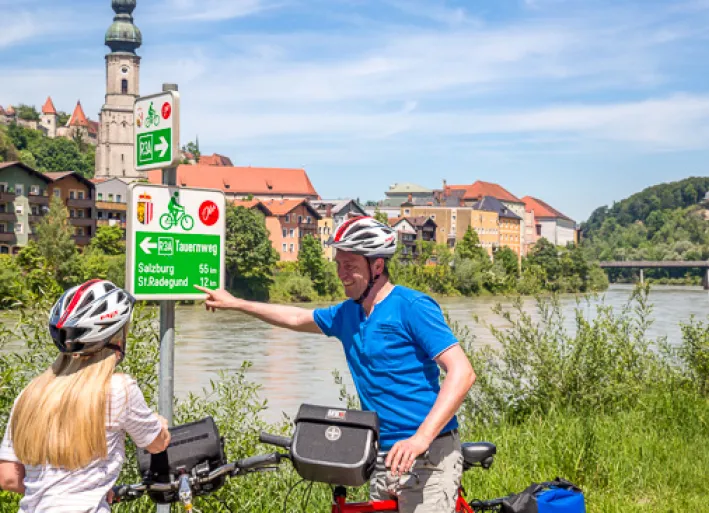 Am Tauern-Radweg in Burghausen