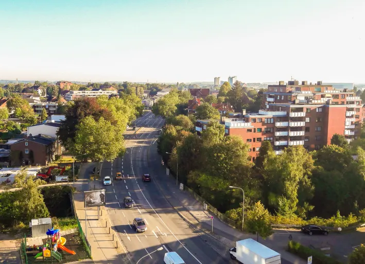 Blick aus dem Hotel 4-Jahreszeiten, Lübeck