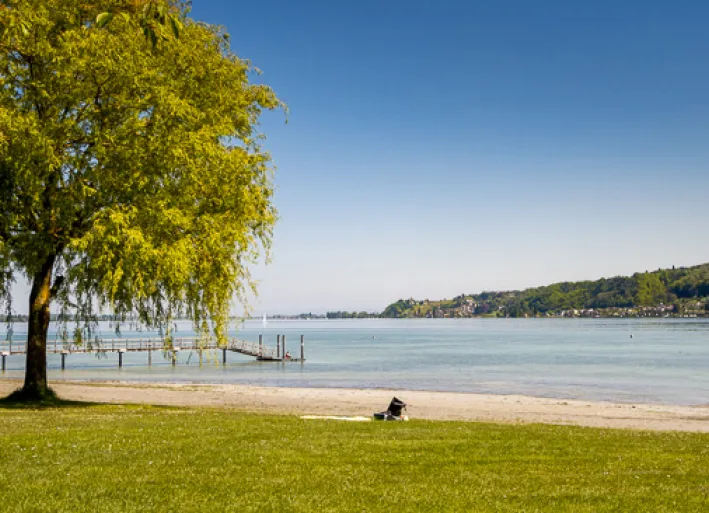 Das Strandbad ist leer - im Mai ist es noch zu kalt zum Baden