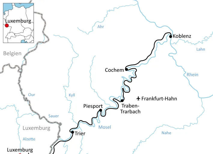 Radtour von Luxemburg entlang der Mosel nach Koblenz