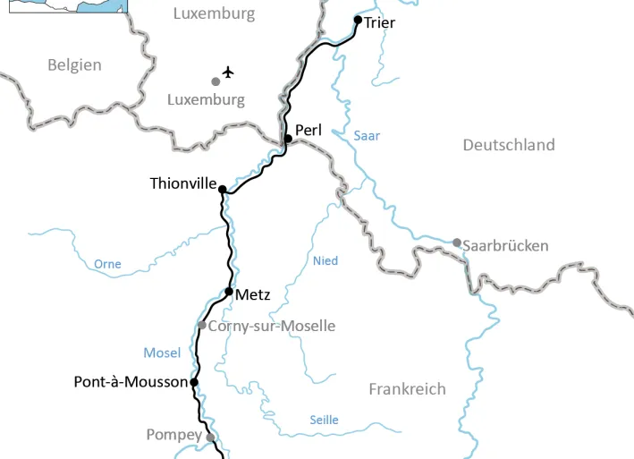 Der Moselradweg in Lothringen