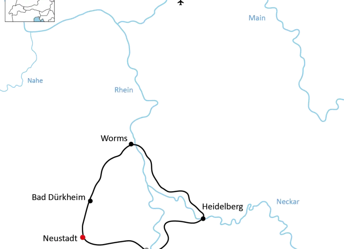 Radtour an der Deutschen Weinstraße