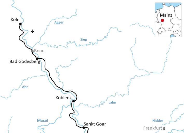 Radtour durch das Mittelrheintal