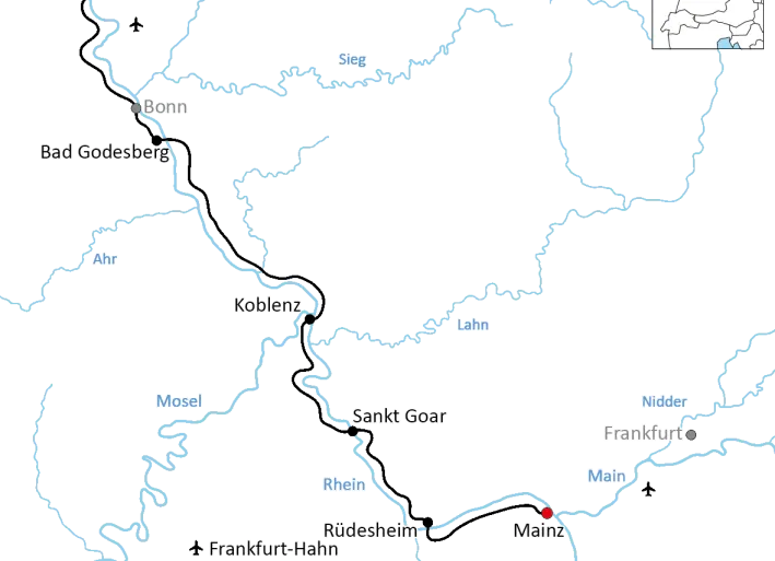 Radtour durch das Mittelrheintal