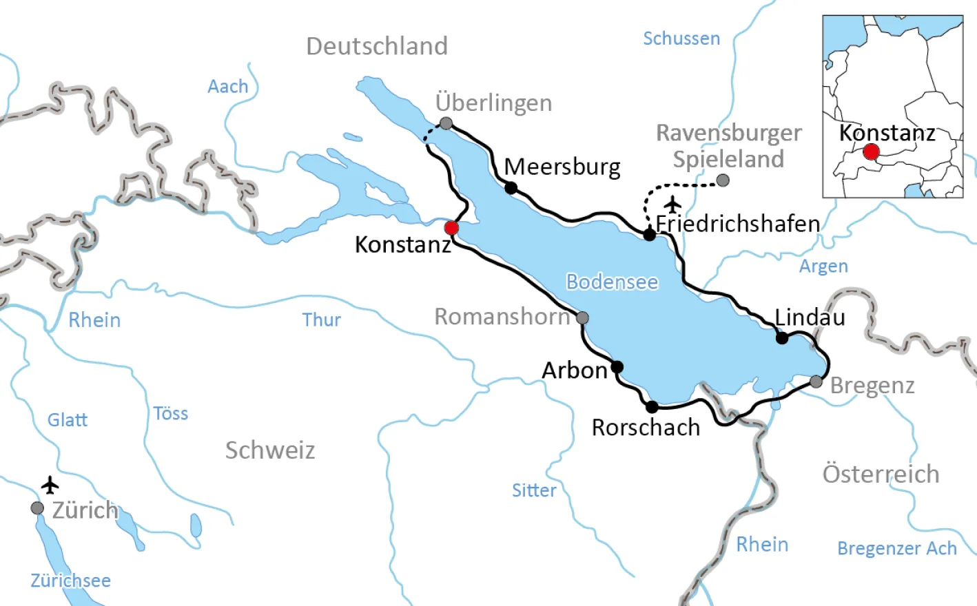 Familien Radreise am Bodensee