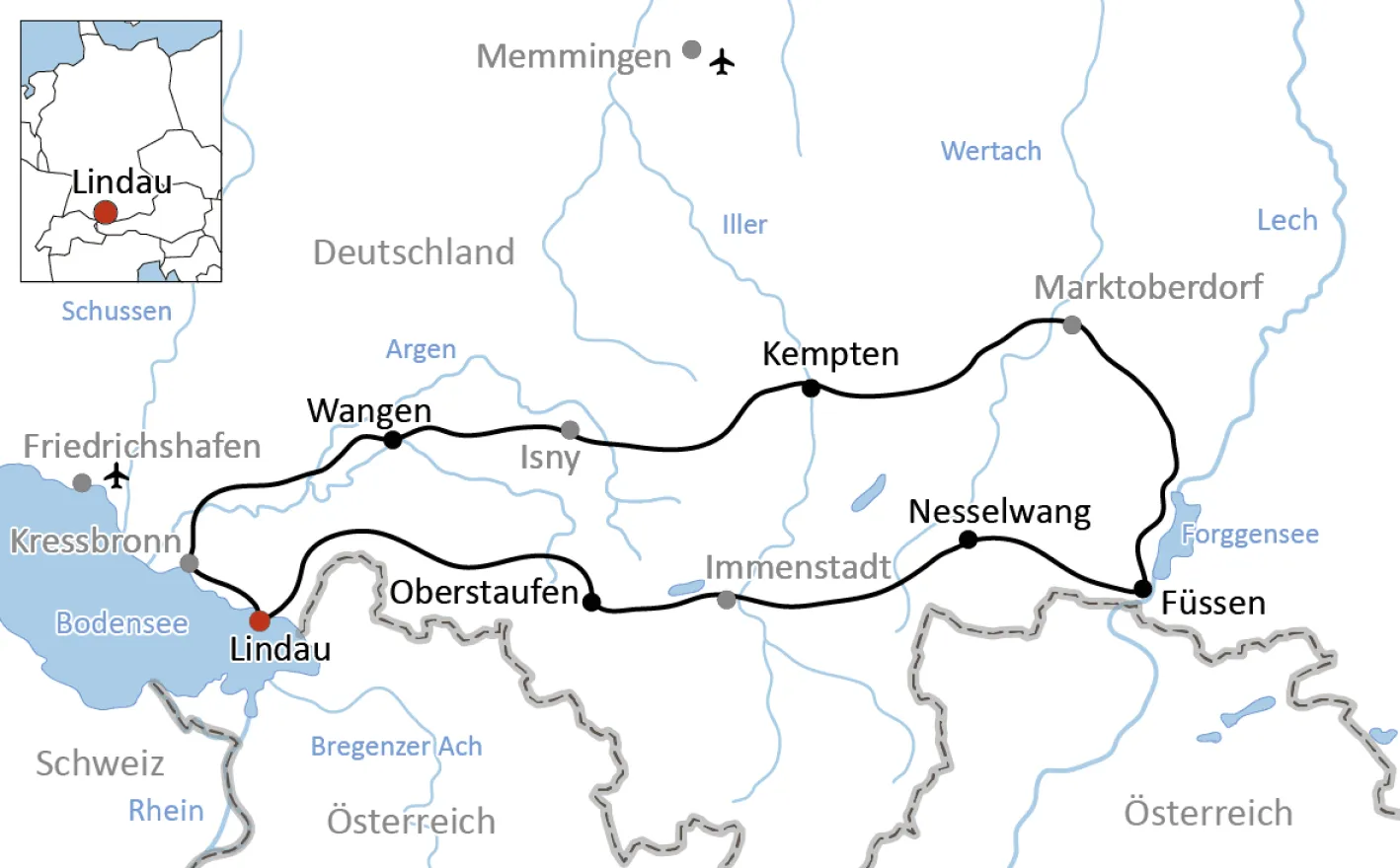 Radtour durch das Allgäu