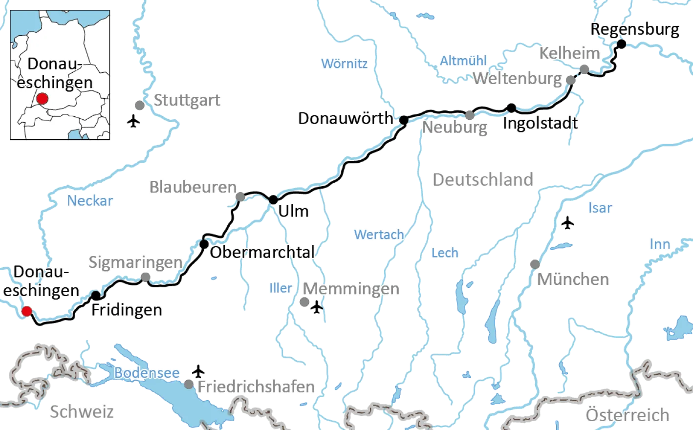 Die sportliche Donau-Radtour