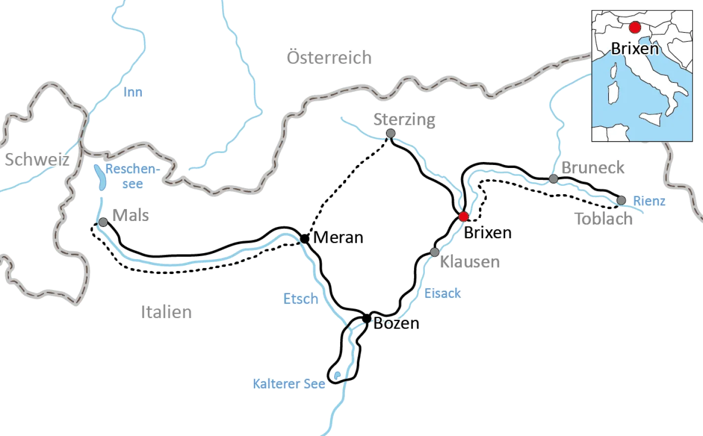 Radurlaub in Südtirol