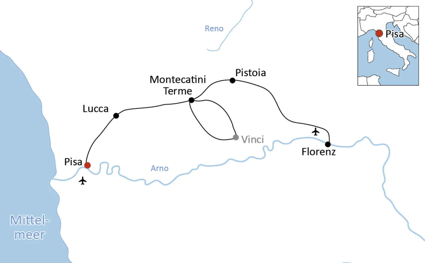 Radtour in der Toskana