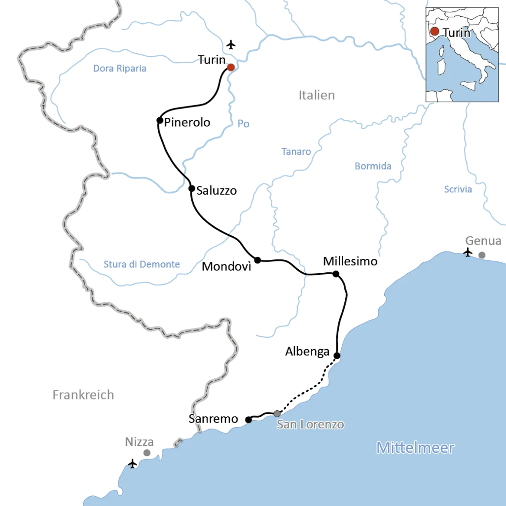 Radtour an die Riviera