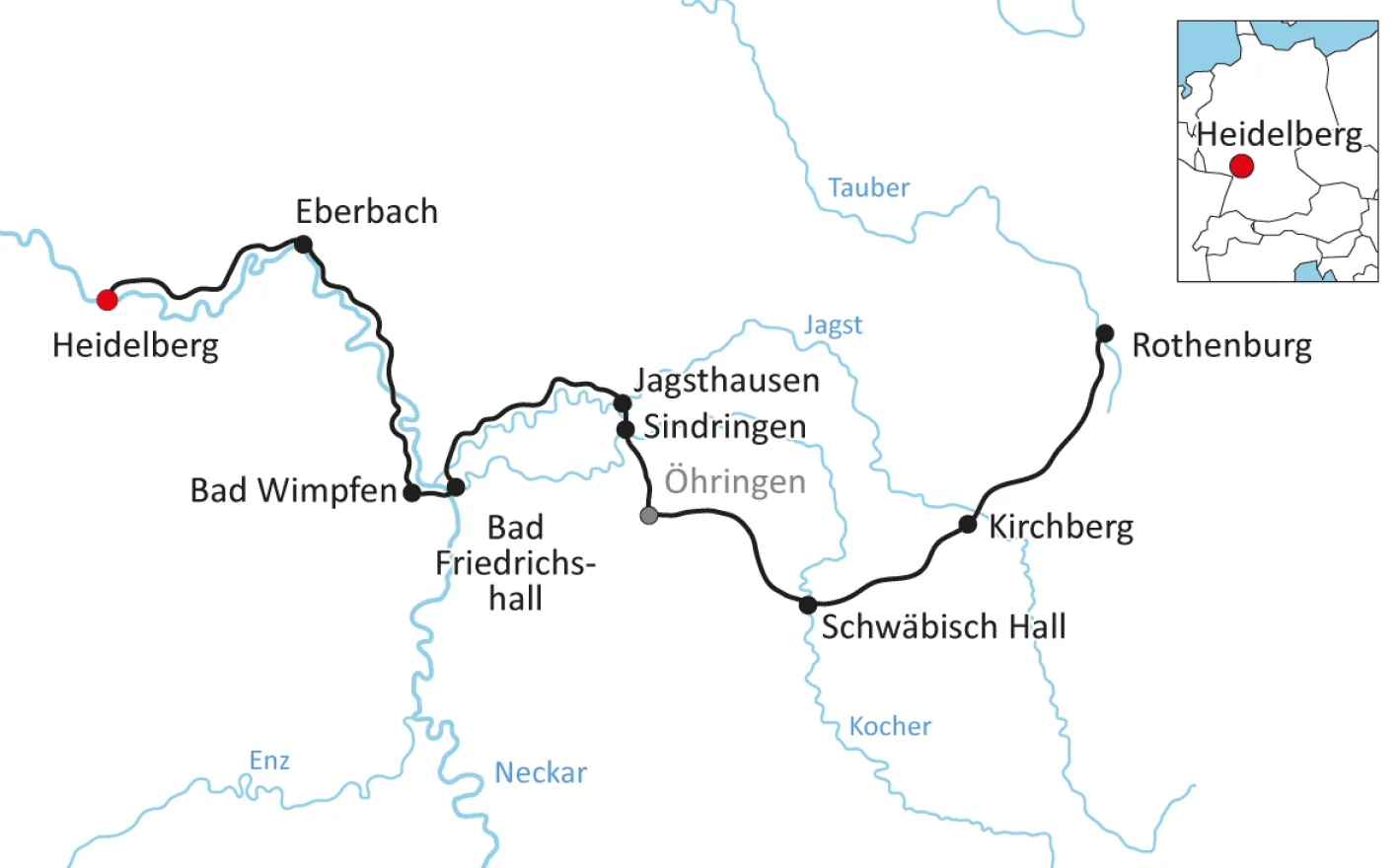 Der Burgenstraßen-Radweg
