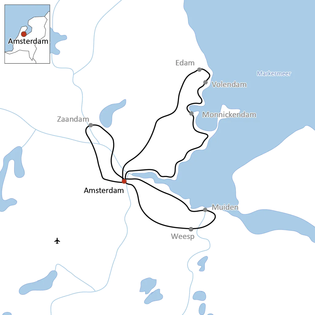 Stern-Radtour rund um Amsterdam