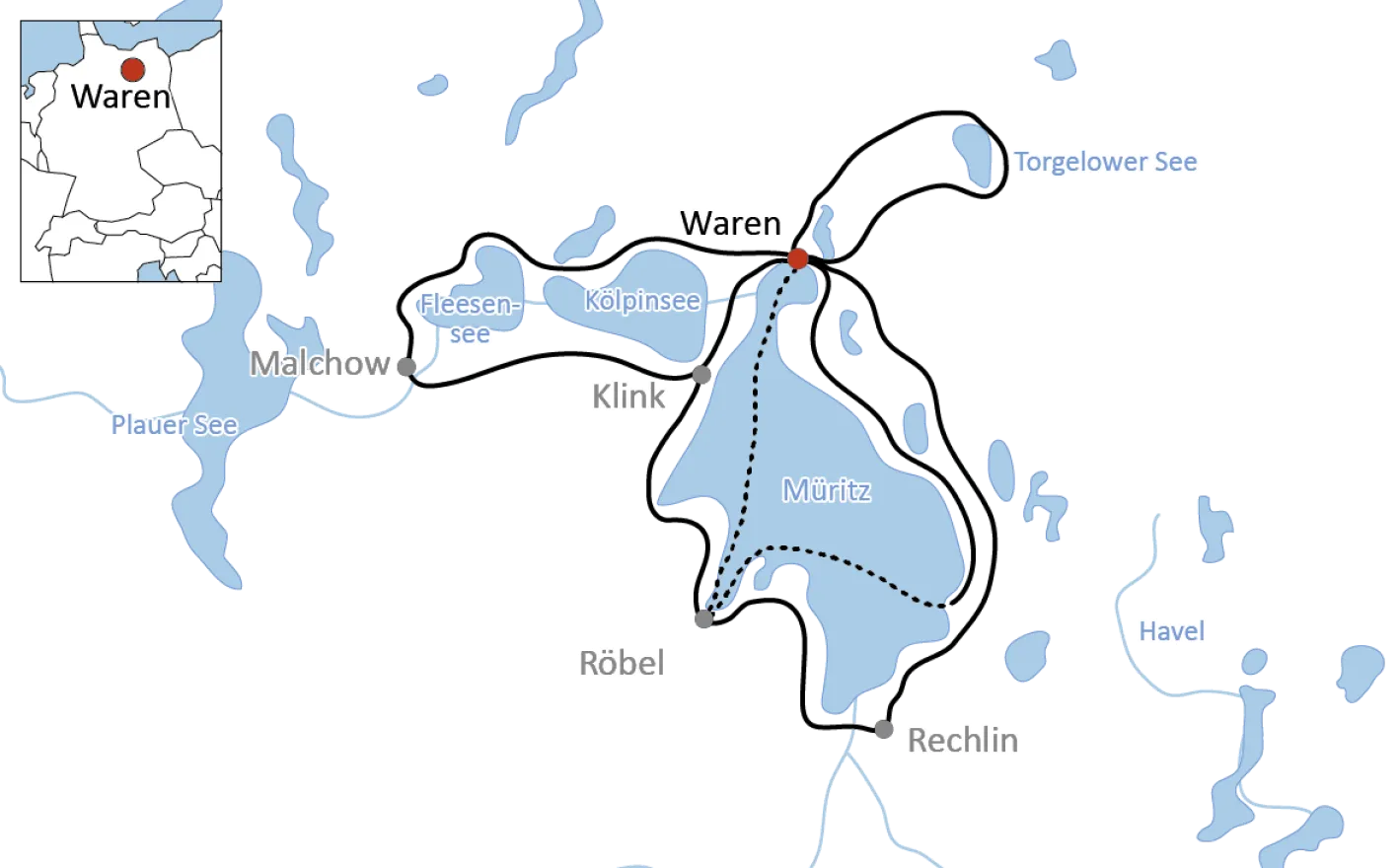 Radurlaub an der Mecklenburgischen Seenplatte