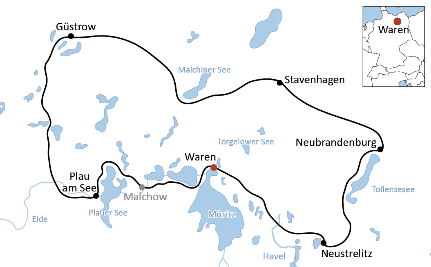 Radtour durch die Mecklenburgische Schweiz