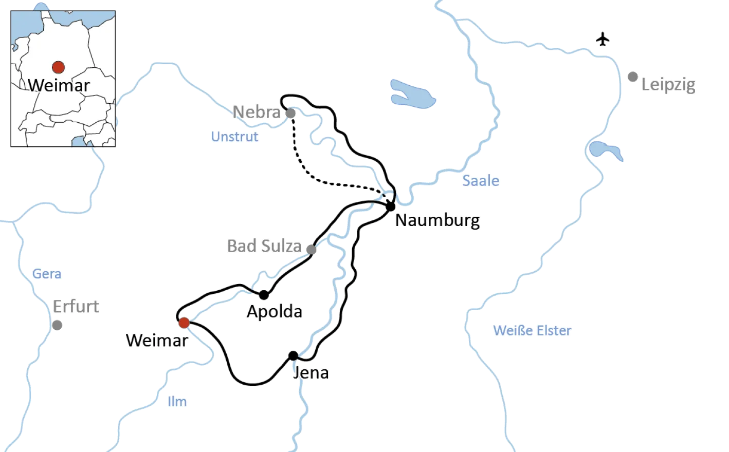 Radtour an Saale und Unstrut