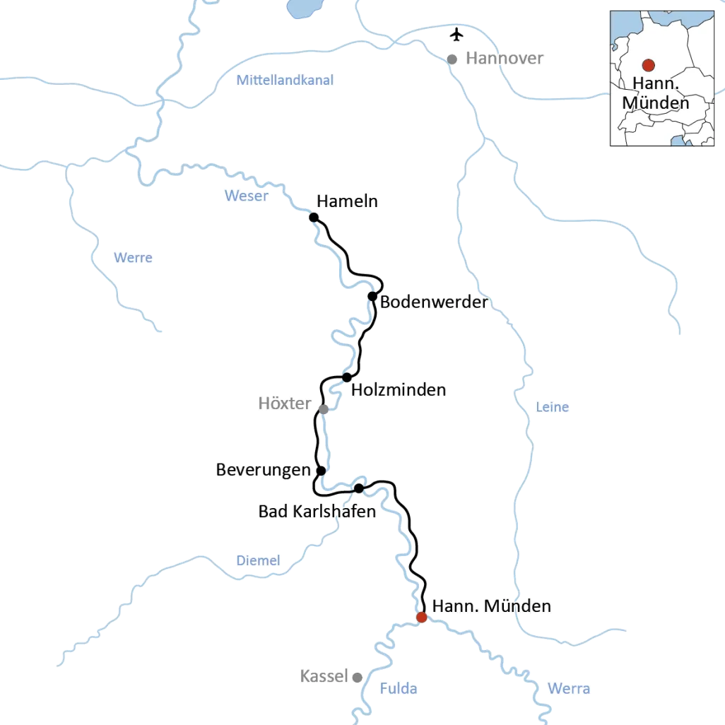 Die kurze Weser-Radtour