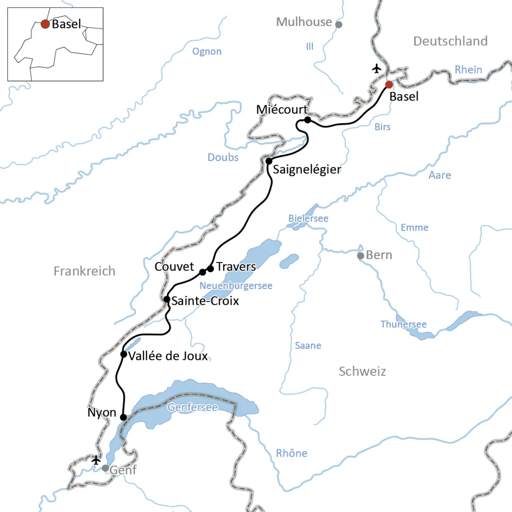 Radtour in der Schweiz: Die Jura-Route