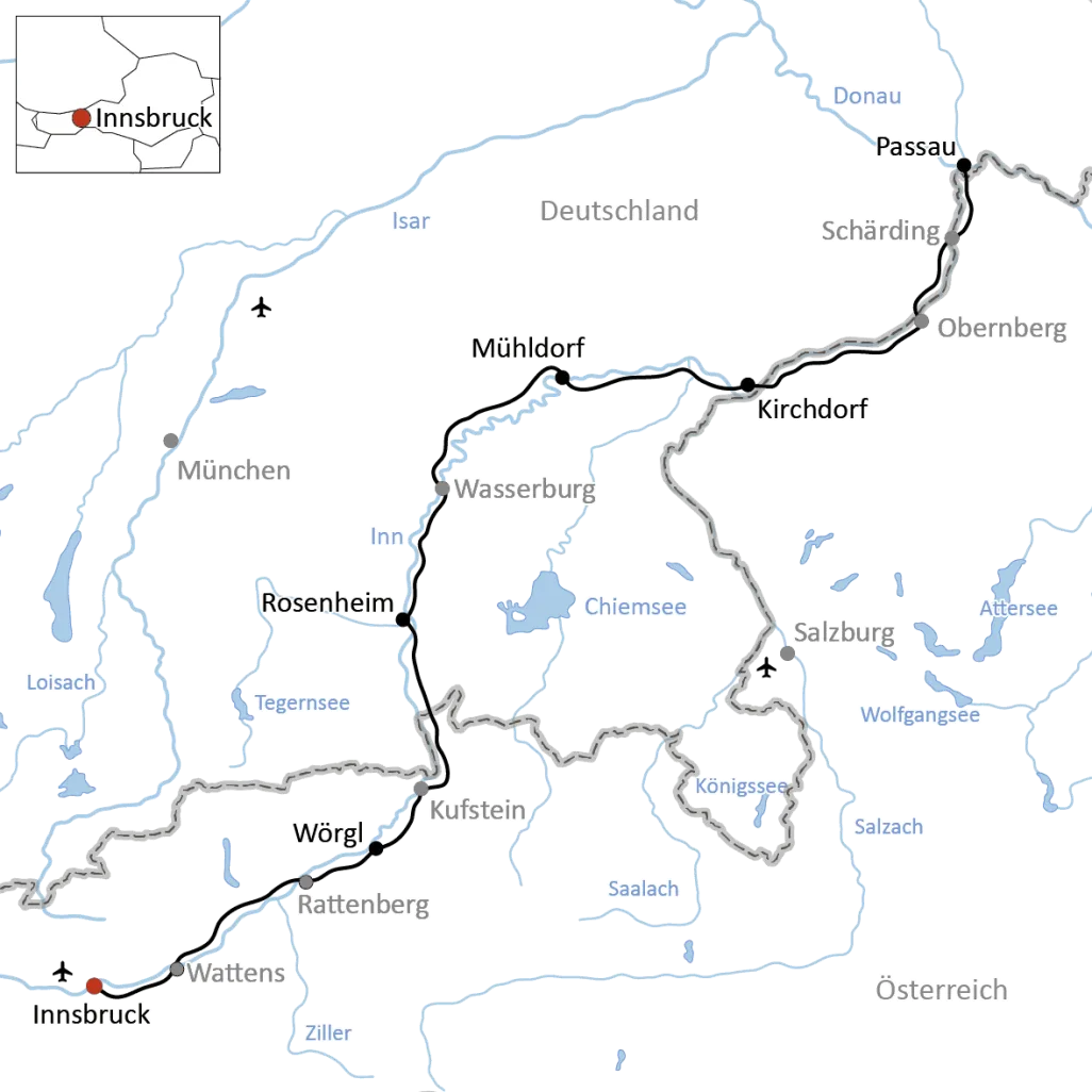 Radtour am Inn für Sportliche