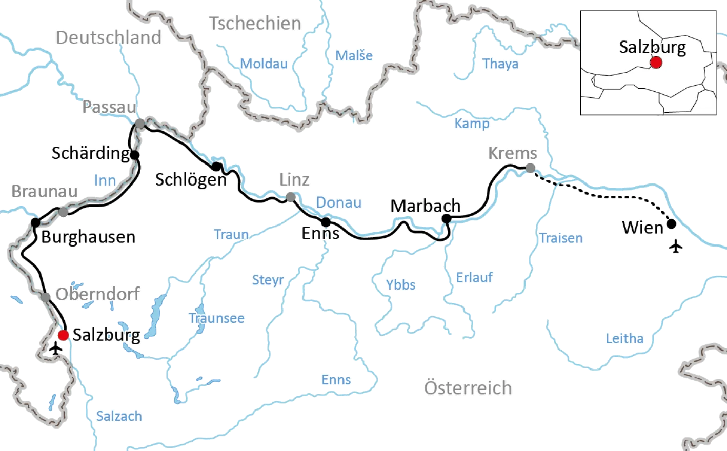 Radtour durch Österreich