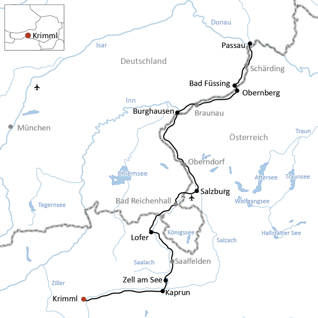 Radtour von den Hohen Tauern nach Passau