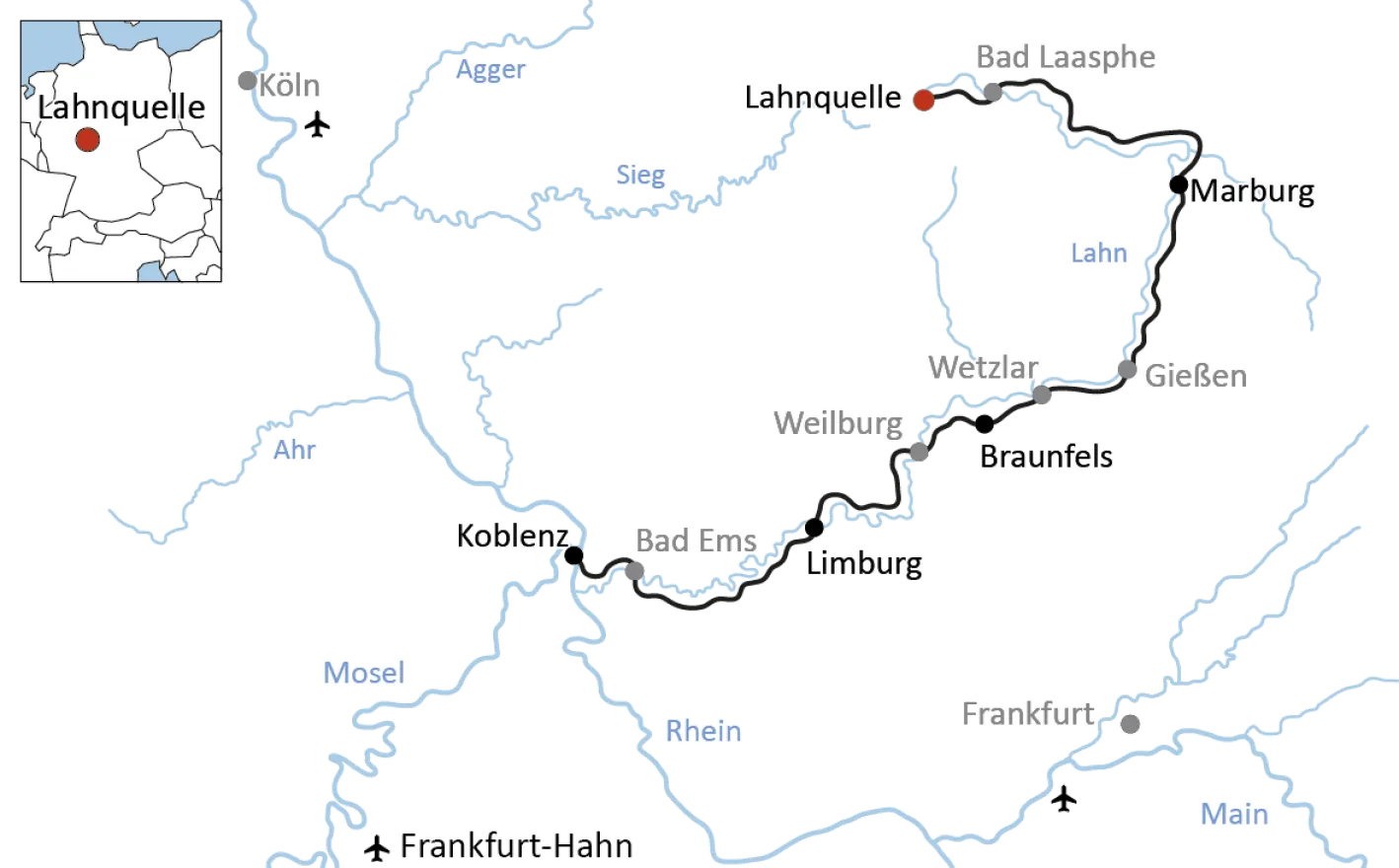 Sportliche Radtour an der Lahn