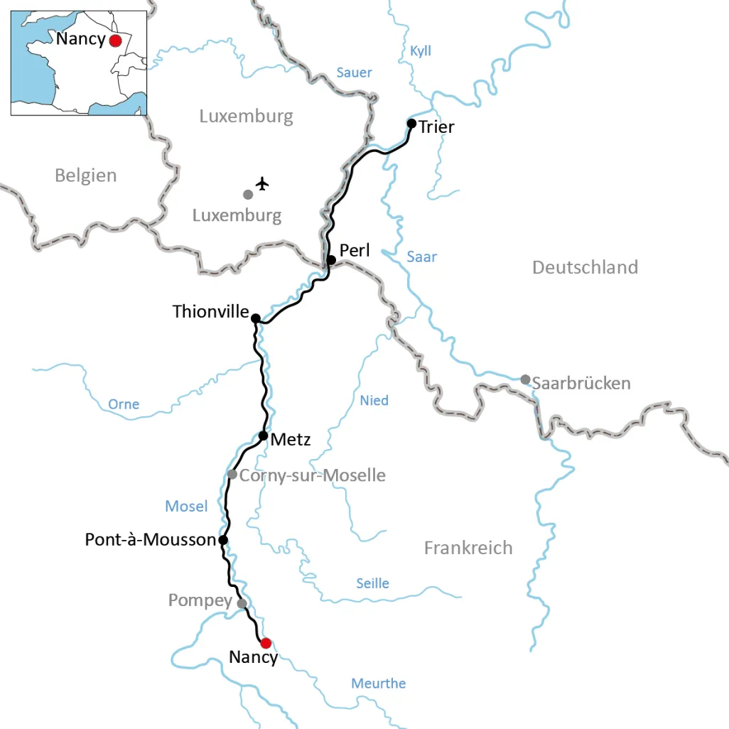 Der Moselradweg in Lothringen