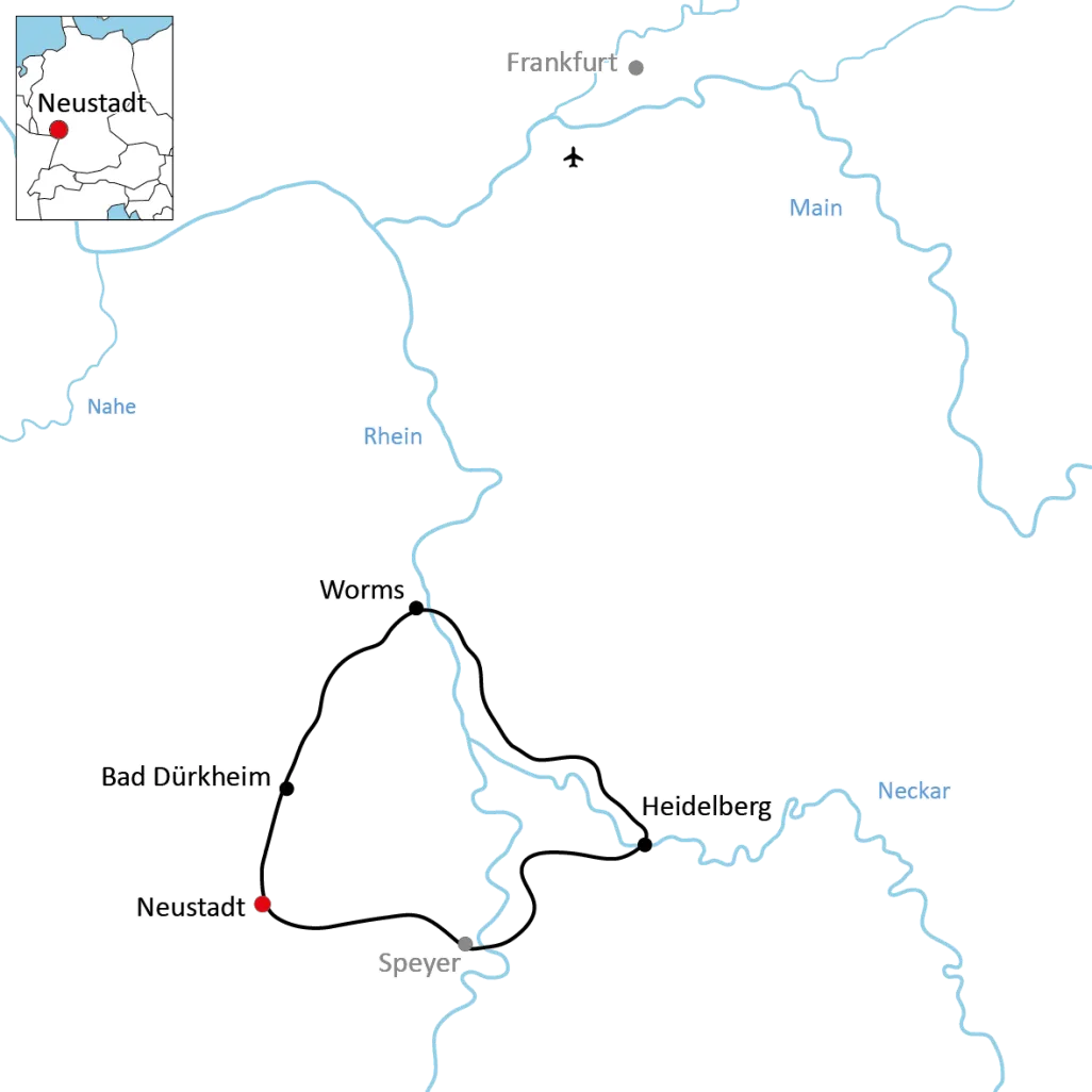 Radtour an der Deutschen Weinstraße
