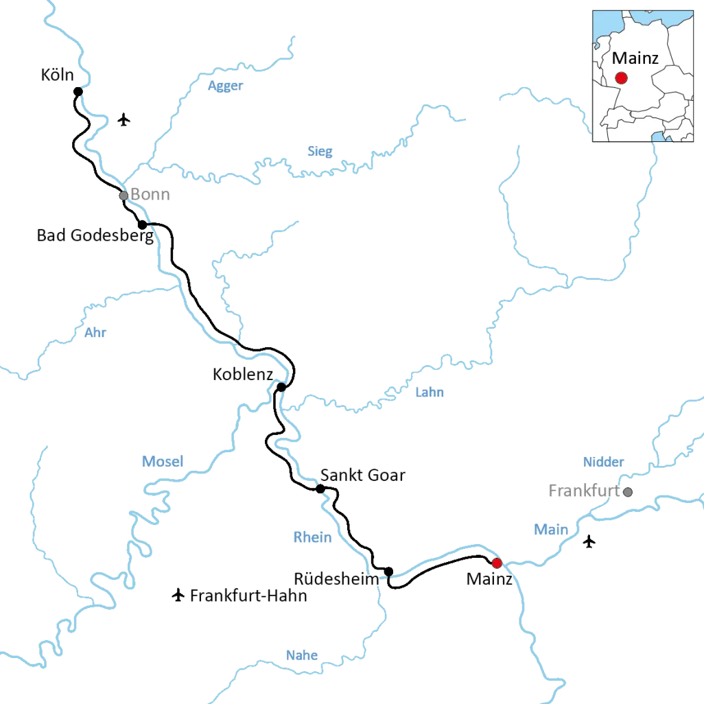 Radtour durch das Mittelrheintal
