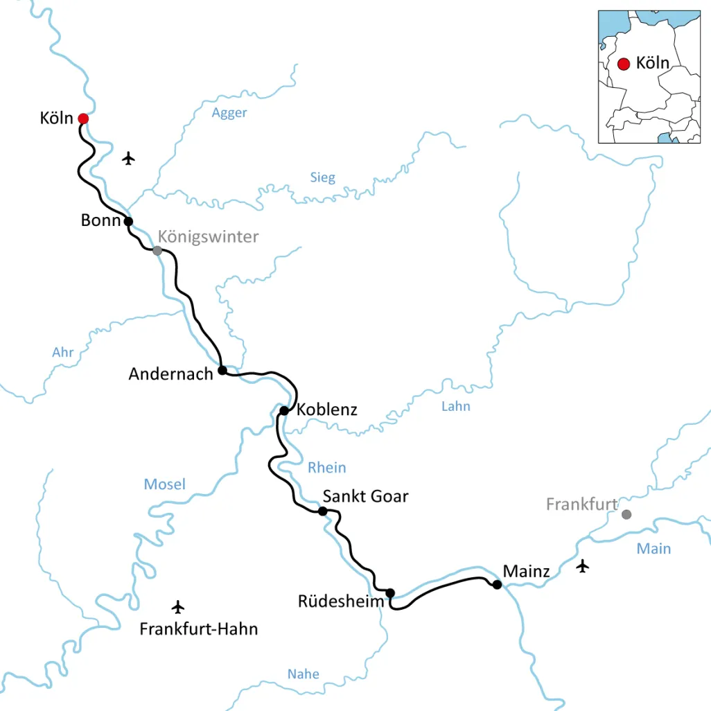 Anreise Köln