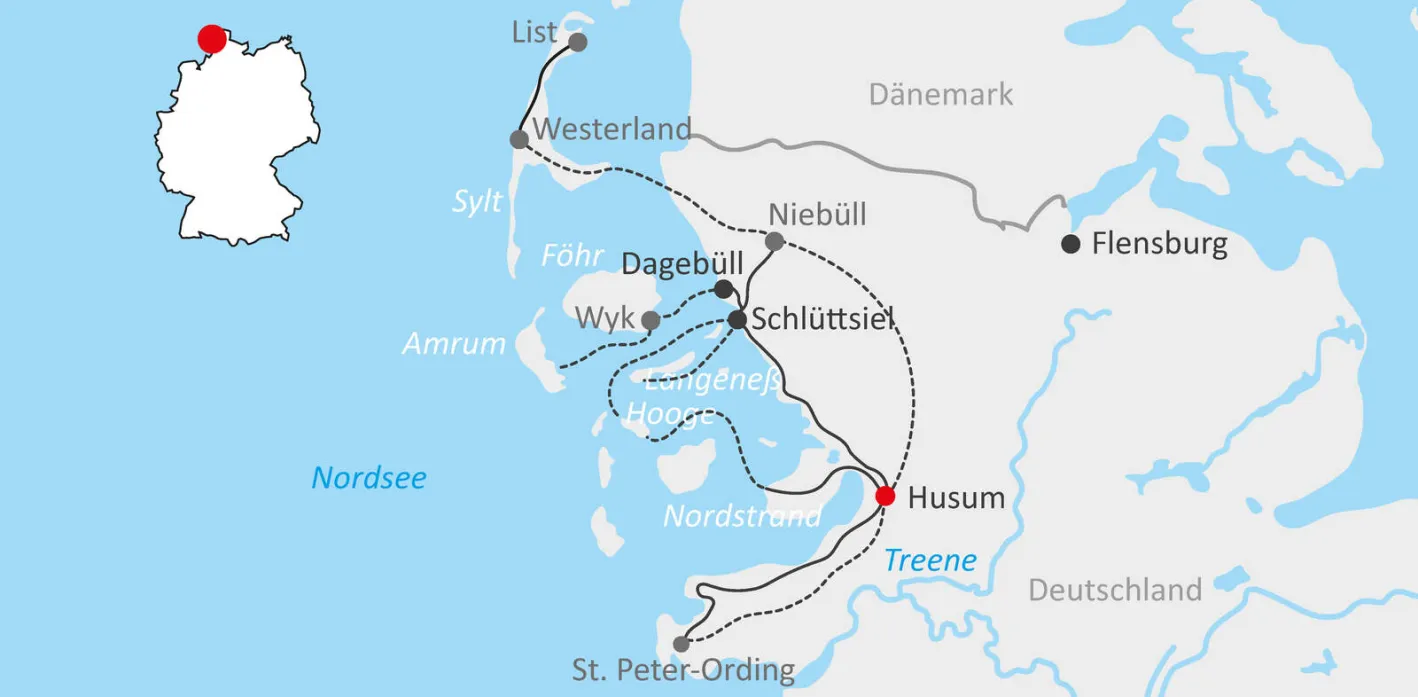 Radtour auf die nordfriesischen Inseln