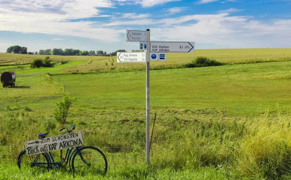 Radweg, Kap Arkona, Wegweiser