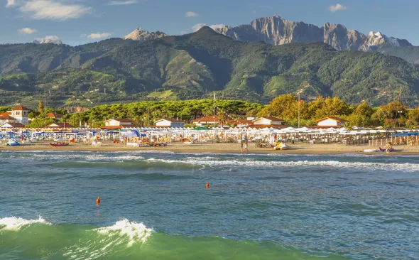 Der Strand in Forte dei Marmi
