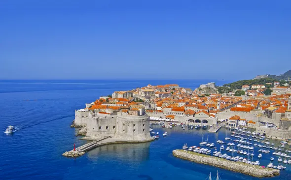 Blick auf den Hafen von Dubrovnik