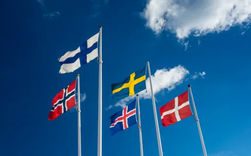 Radreisen in Skandinavien - Flaggen